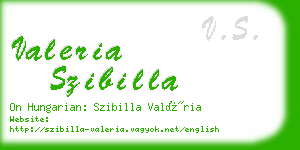 valeria szibilla business card